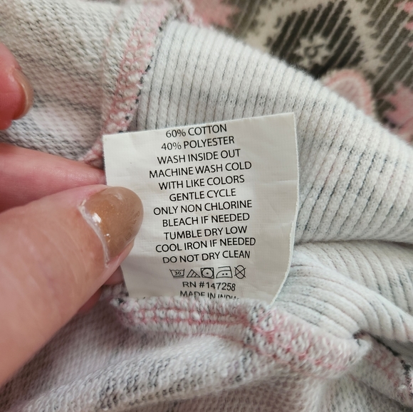 NWT Simply Southern Pink Aztec Printed Boho Cropped Hoodie - Picture 5 of 6